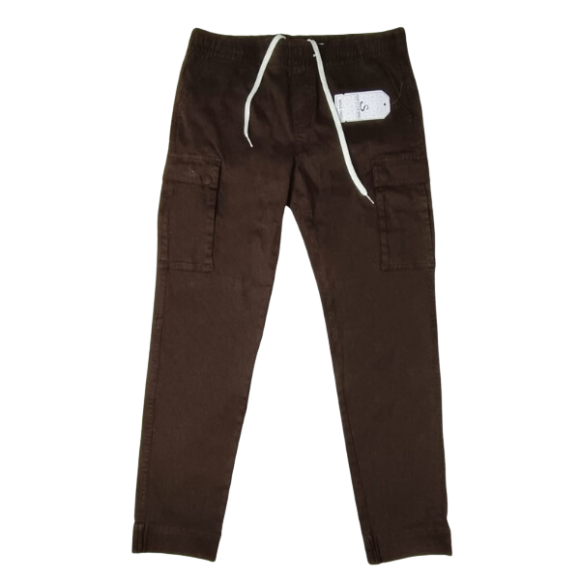 Gabardine Cargo Pant-Merun